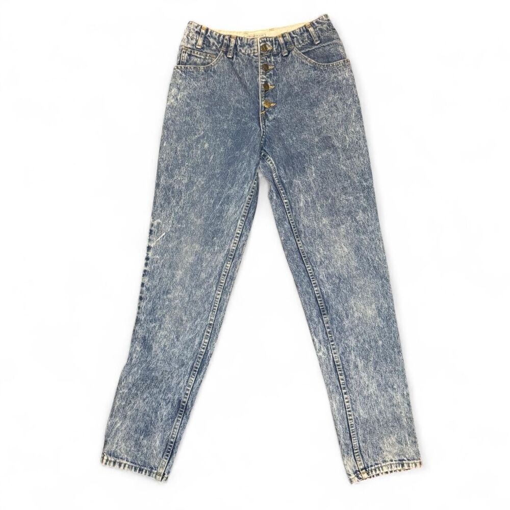 Vintage Guess by Marciano USA Acid Wash Mom Jeans High Rise Tapered Leg Sz 30 - Picture 2 of 8